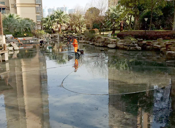 福清景观池淤泥清理